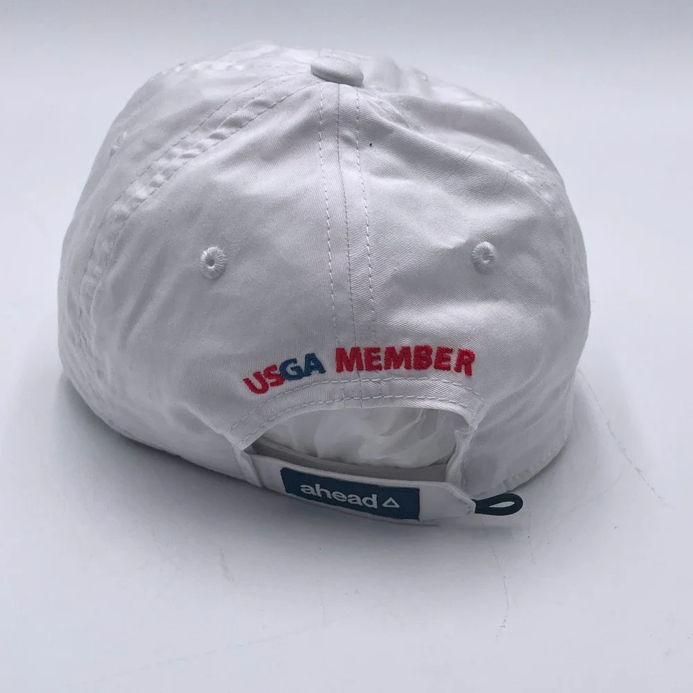 Ahead 125th US Open Oakmont White Golf Hat USGA Member Lightweight Adjustable